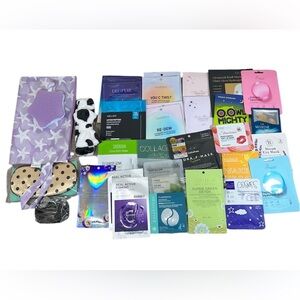 Korean Skincare Mix Under Eye & Face Mask Reusable Bag Spa Self Care Bundle
